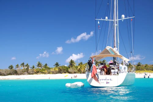 Godot anchored off Sandy Cay Island (c) Yacht Shots 11 ©  SW